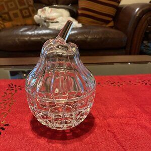 Vintage Cut Glass Box Fruit Shaped